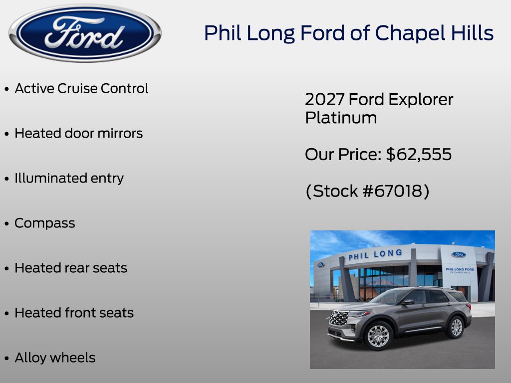 New 2027 Ford Explorer Platinum w/ 3.0L Ultimate Package AWD/4WD image 16