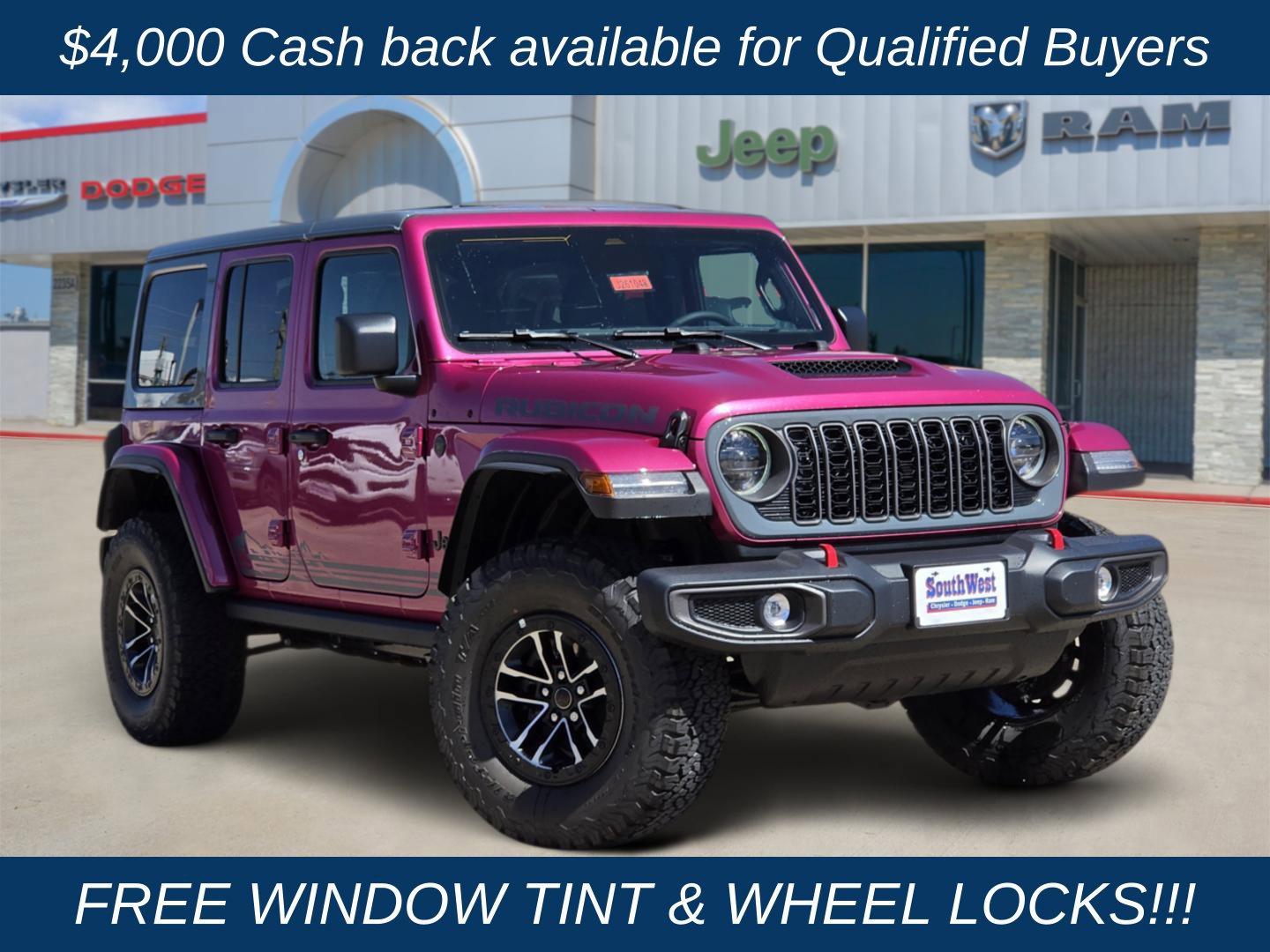 New 2026 Jeep Wrangler Unlimited Rubicon w/ Rockslide Package AWD/4WD 360° Tour