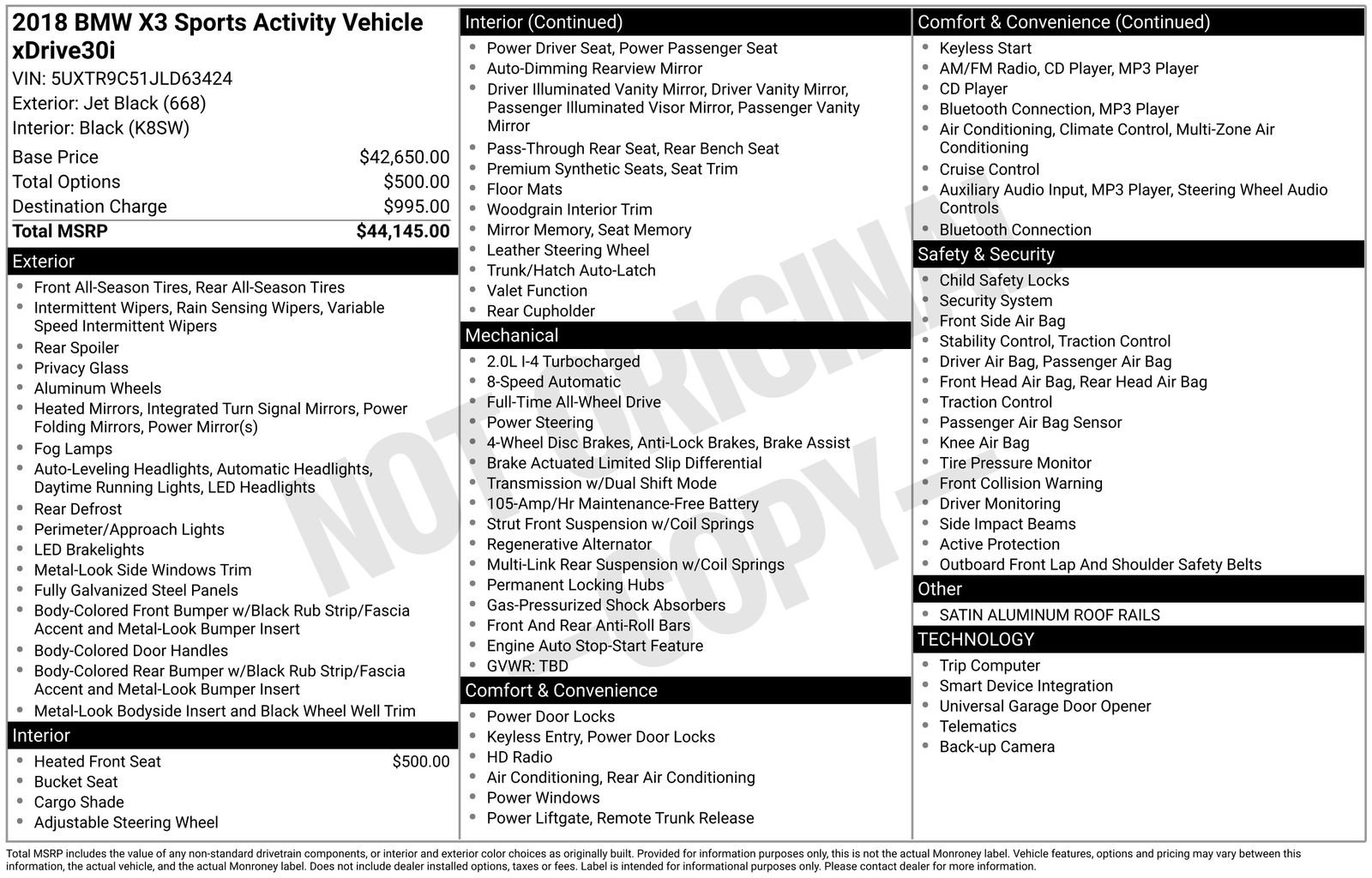 Used 2018 BMW X3 xDrive30i image 6