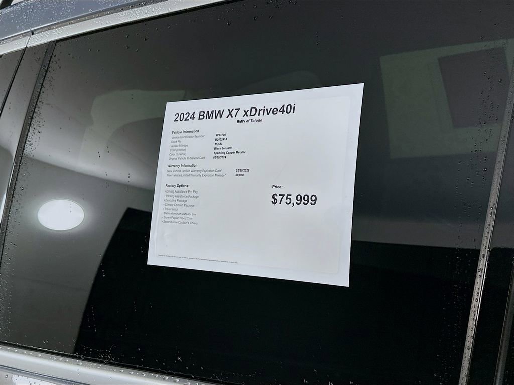 Used 2024 BMW X7 xDrive40i w/ Executive Package image 12