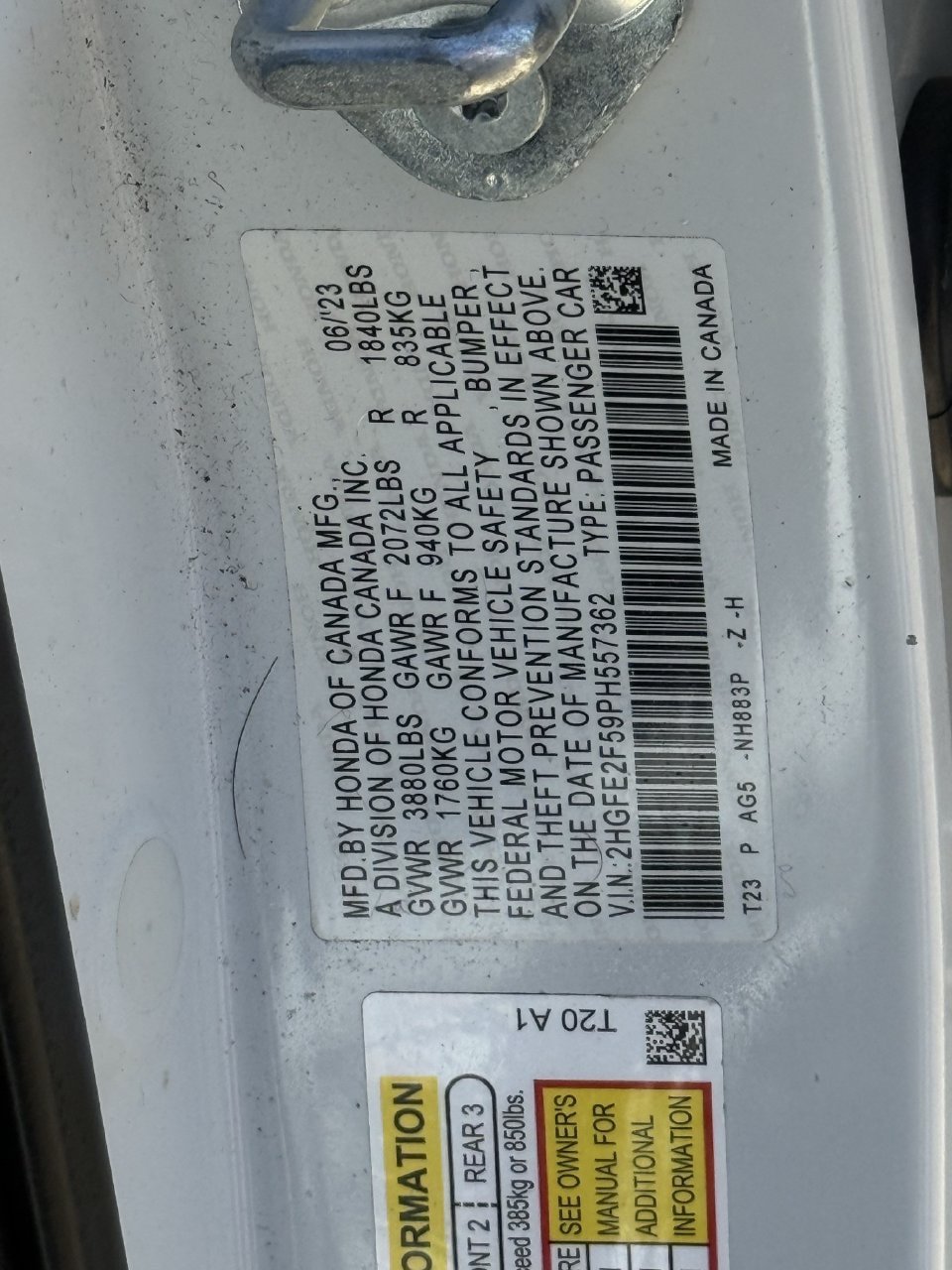 Used 2023 Honda Civic Sport image 29