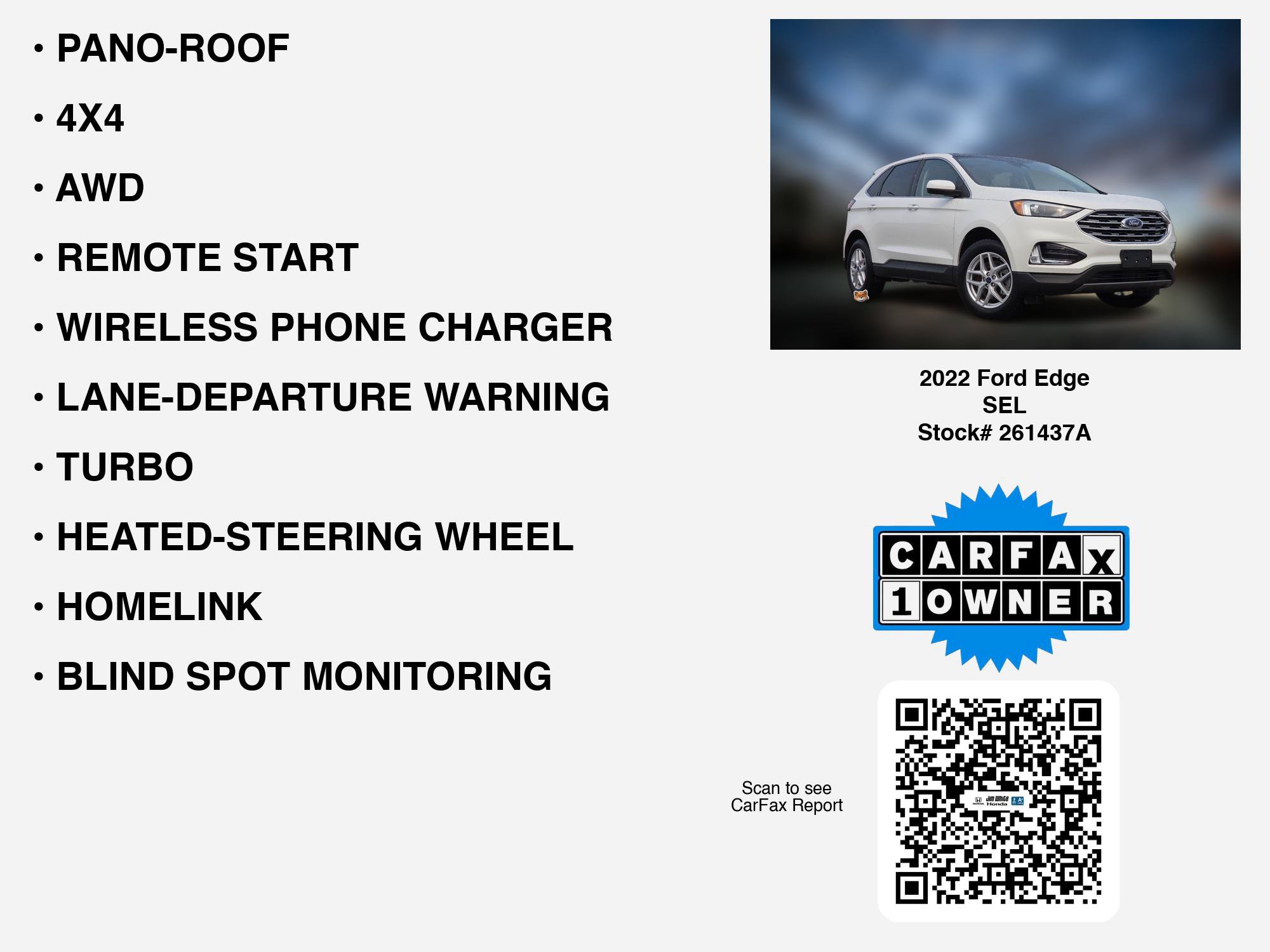 Used 2022 Ford Edge SEL w/ Convenience Package AWD/4WD image 33