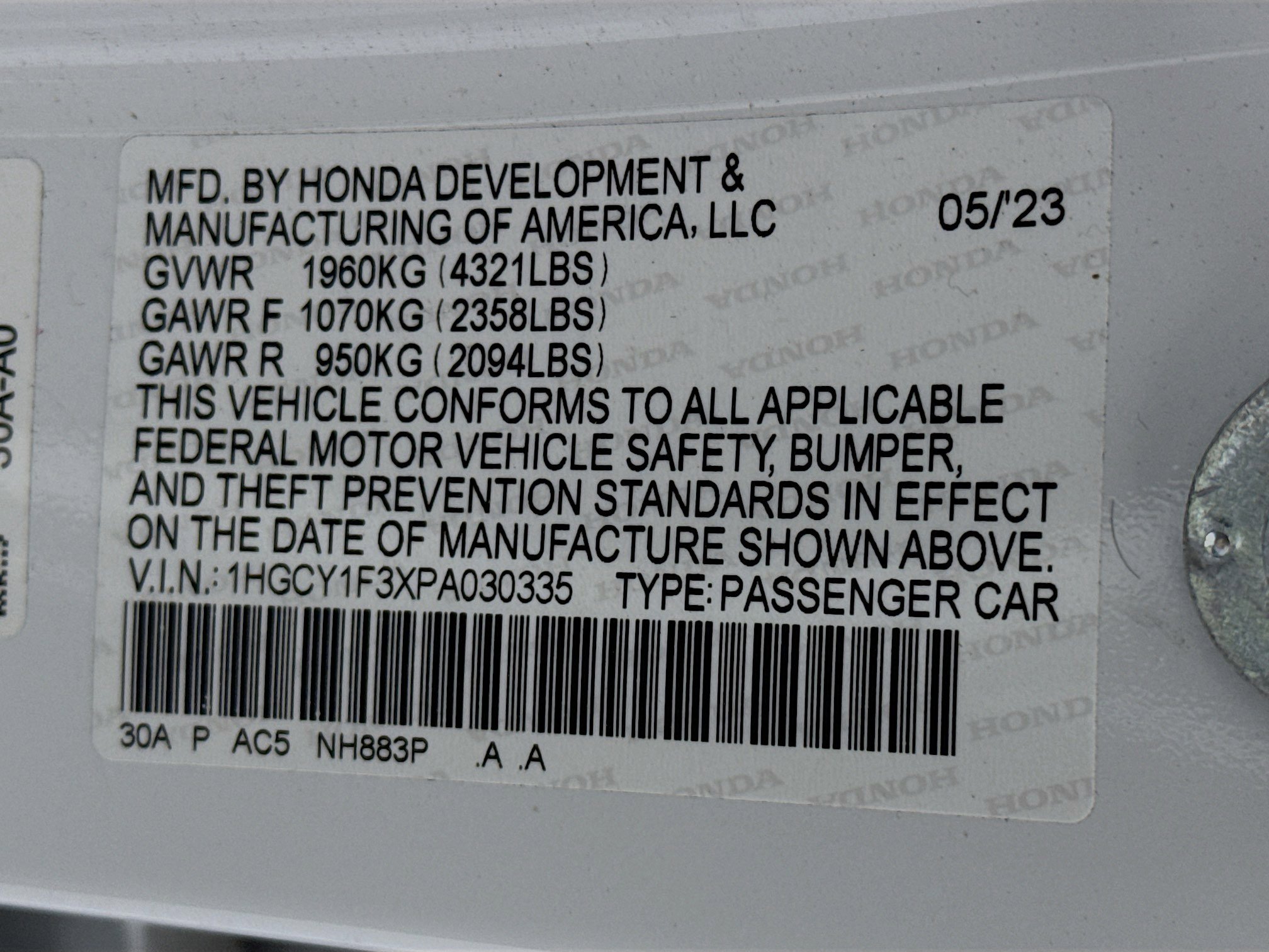 Certified 2023 Honda Accord EX image 31