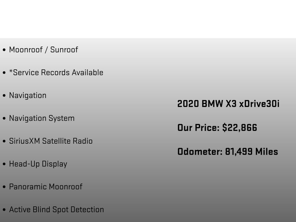 Used 2020 BMW X3 xDrive30i w/ Premium Package AWD/4WD image 24