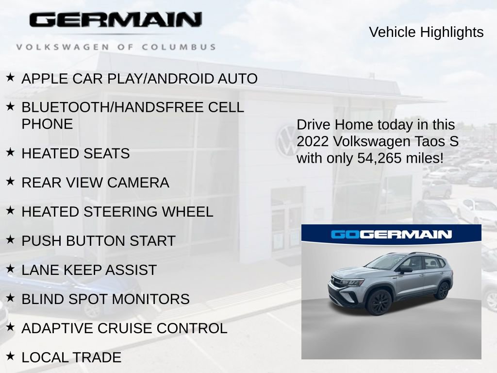 Used 2022 Volkswagen Taos S AWD/4WD image 5