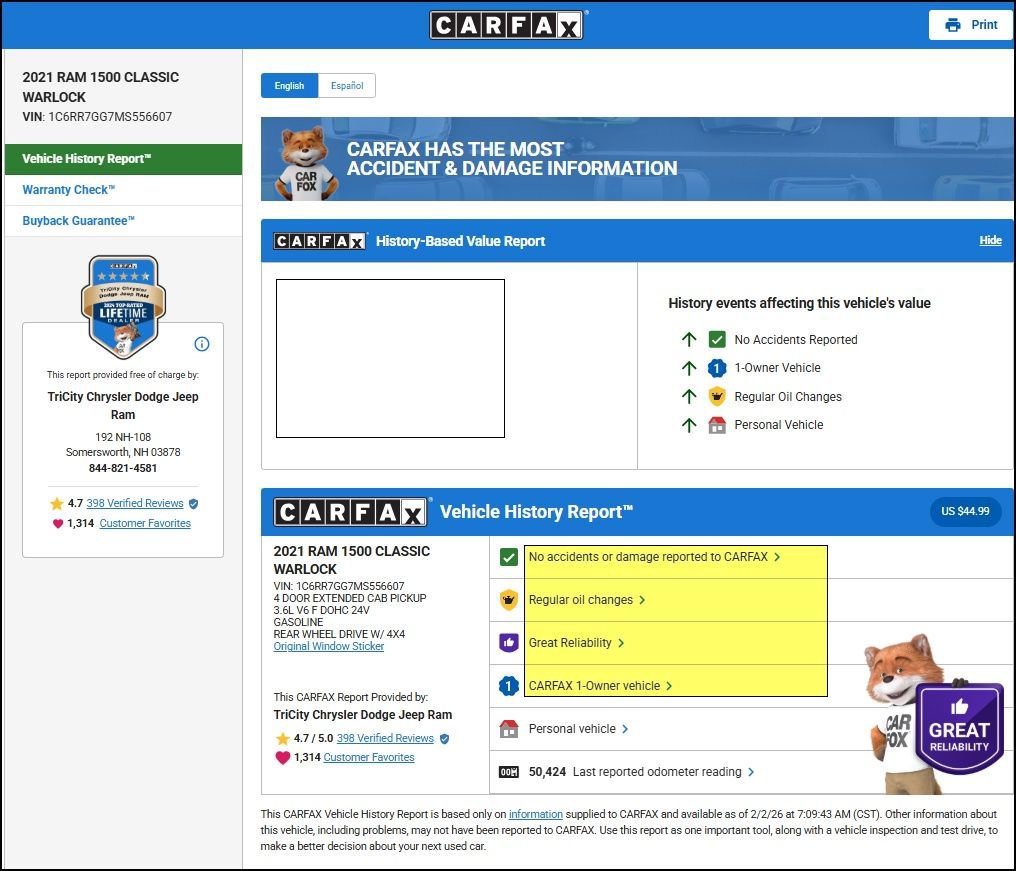 Used 2021 RAM 1500 Classic Warlock w/ Electronics Group image 12