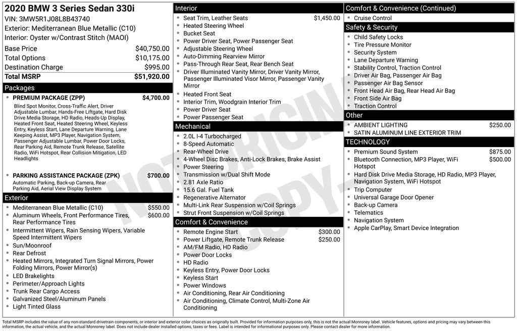 Used 2020 BMW 330i Sedan w/ Premium Package image 6