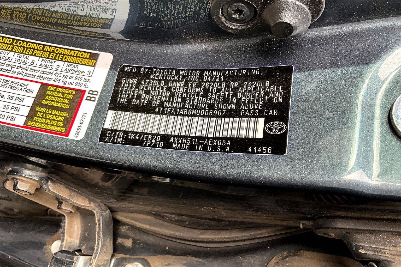 Certified 2021 Toyota Avalon XSE w/ Carpet Mat Package (TMS) image 31