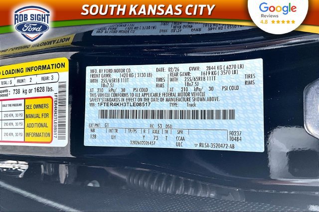 New 2026 Ford Ranger Lariat w/ FX4 Off-Road Package AWD/4WD image 8