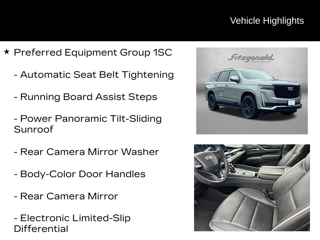 Certified 2024 Cadillac Escalade Sport w/ LPO, ONYX Package AWD/4WD image 9