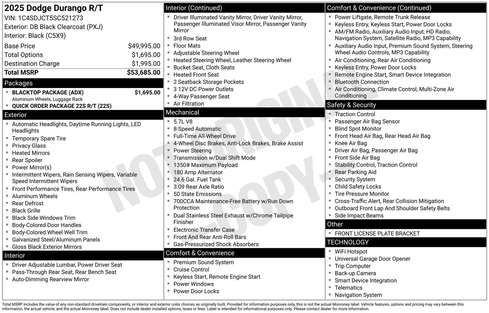 Used 2025 Dodge Durango R/T w/ Blacktop Package image 39