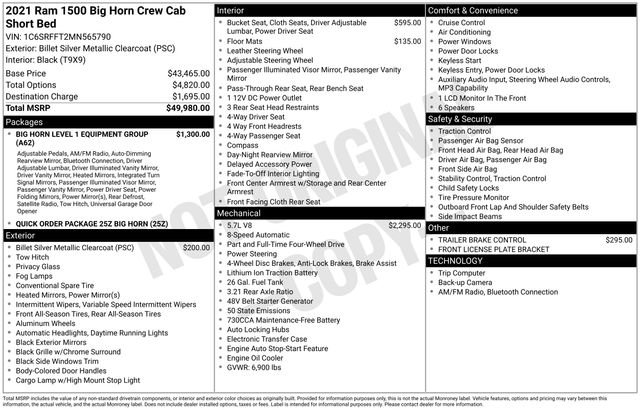 Used 2021 RAM 1500 Big Horn AWD/4WD image 6
