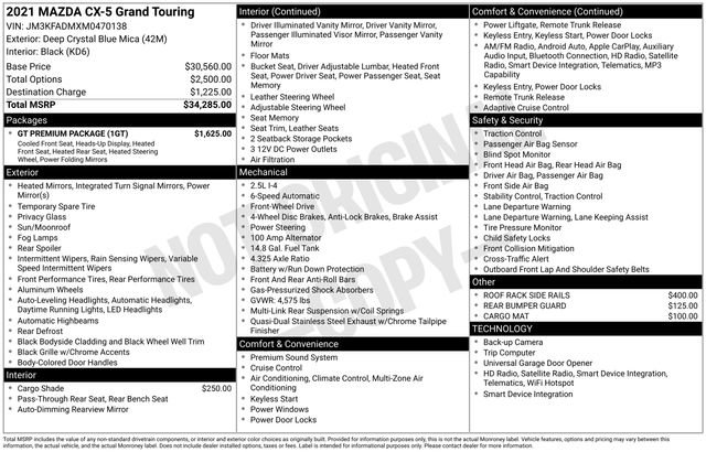 Used 2021 MAZDA CX-5 Grand Touring w/ GT Premium Package FWD image 11