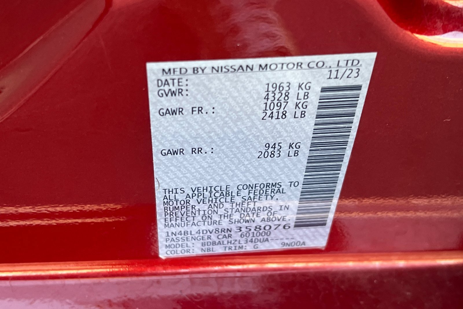 Used 2024 Nissan Altima 2.5 SV image 30