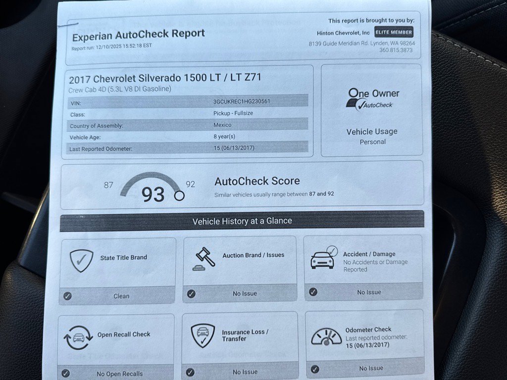 Used 2017 Chevrolet Silverado 1500 LT w/ All Star Edition image 15