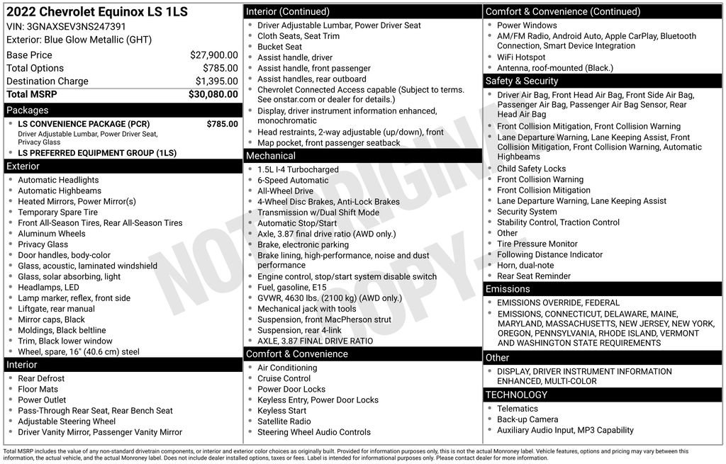 Used 2022 Chevrolet Equinox LS w/ LS Convenience Package image 15