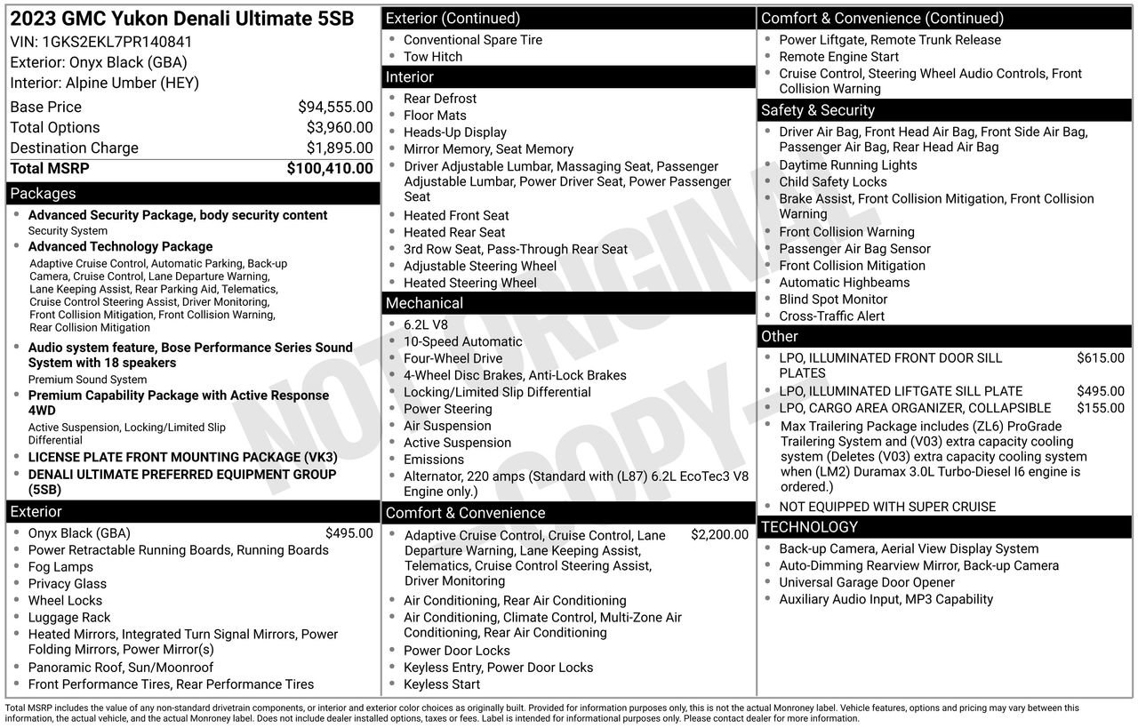 Used 2023 GMC Yukon Denali Ultimate AWD/4WD image 30