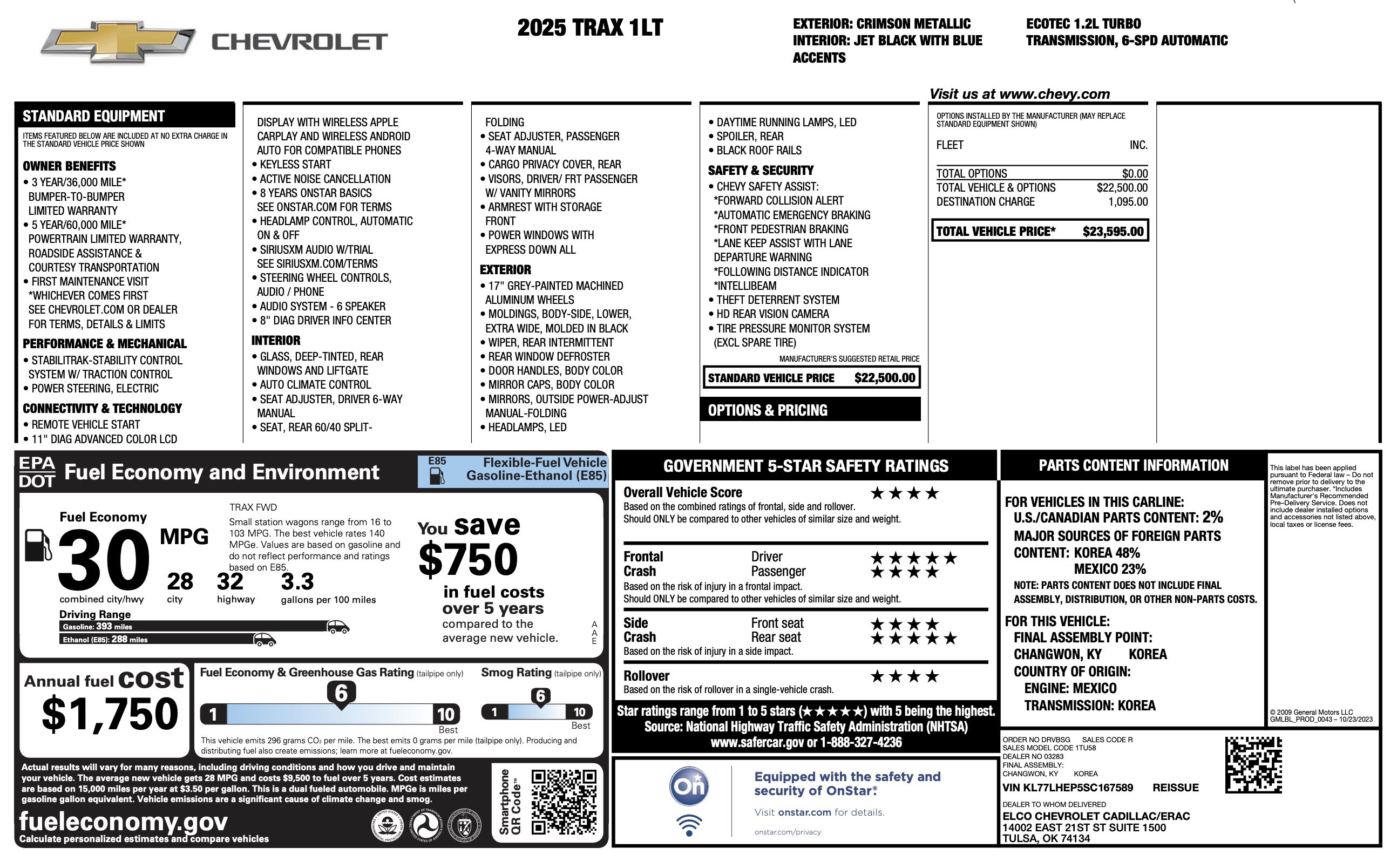 Used 2025 Chevrolet Trax LT FWD image 6