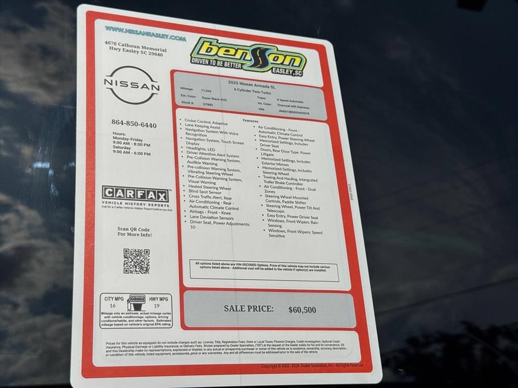 Certified 2025 Nissan Armada SL AWD/4WD image 27