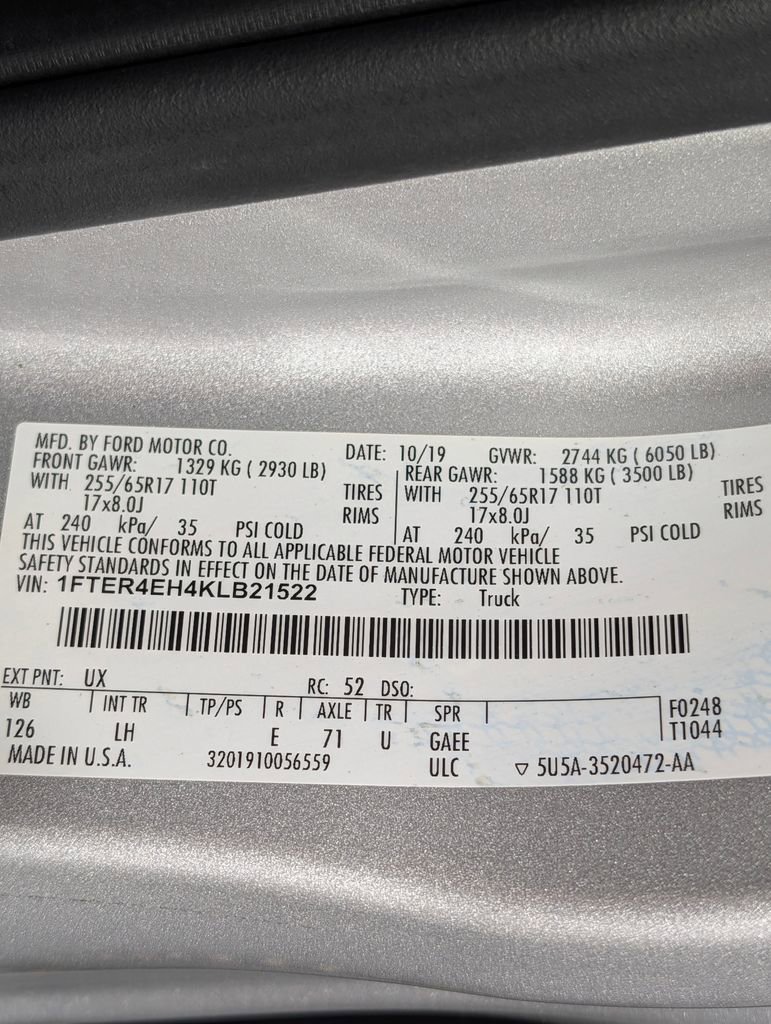 Certified 2019 Ford Ranger XLT RWD image 24