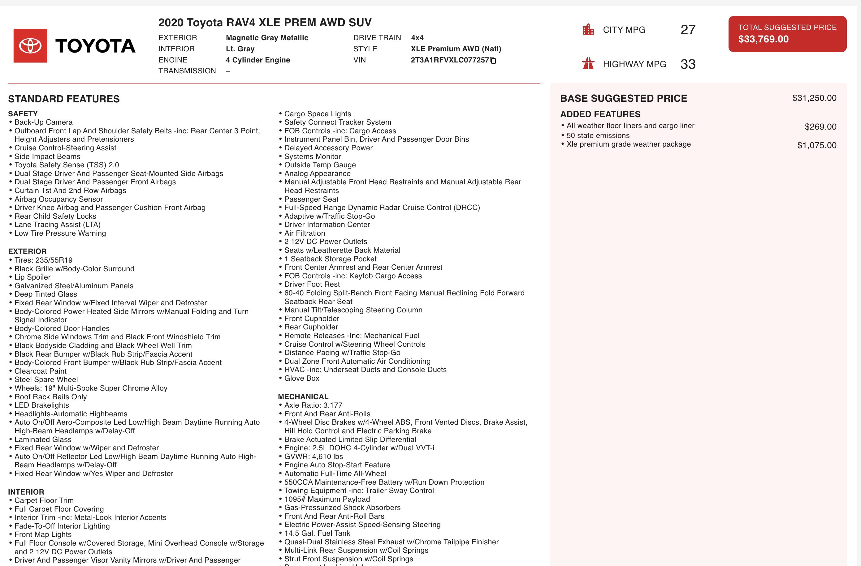 Used 2020 Toyota RAV4 XLE Premium image 5