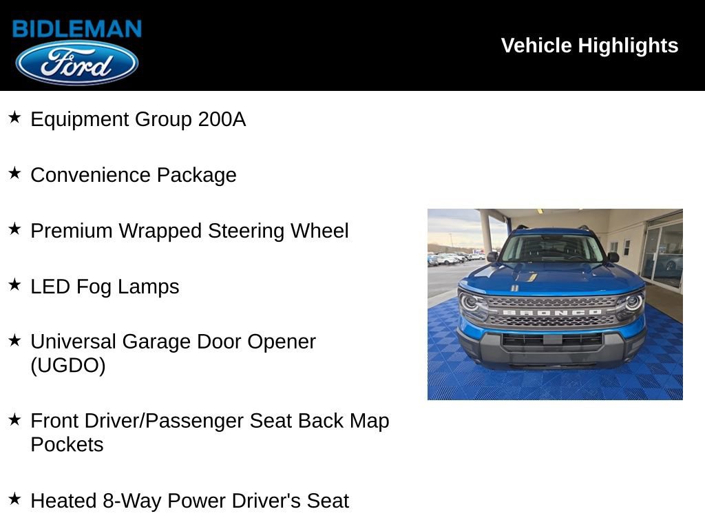 Used 2025 Ford Bronco Sport Big Bend w/ Convenience Package AWD/4WD image 8