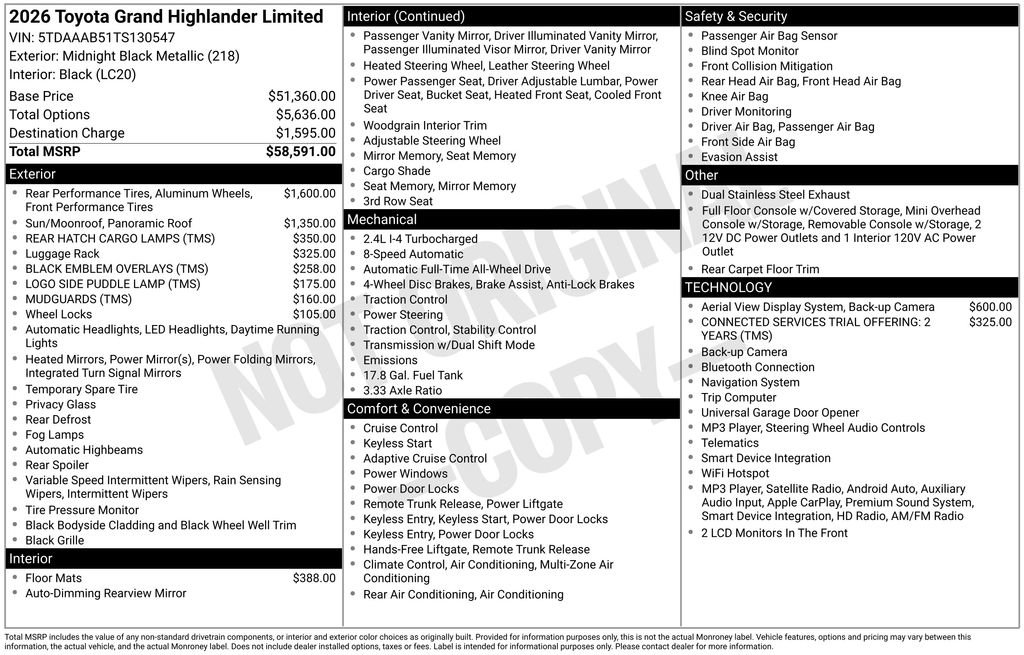 Certified 2026 Toyota Grand Highlander AWD image 33