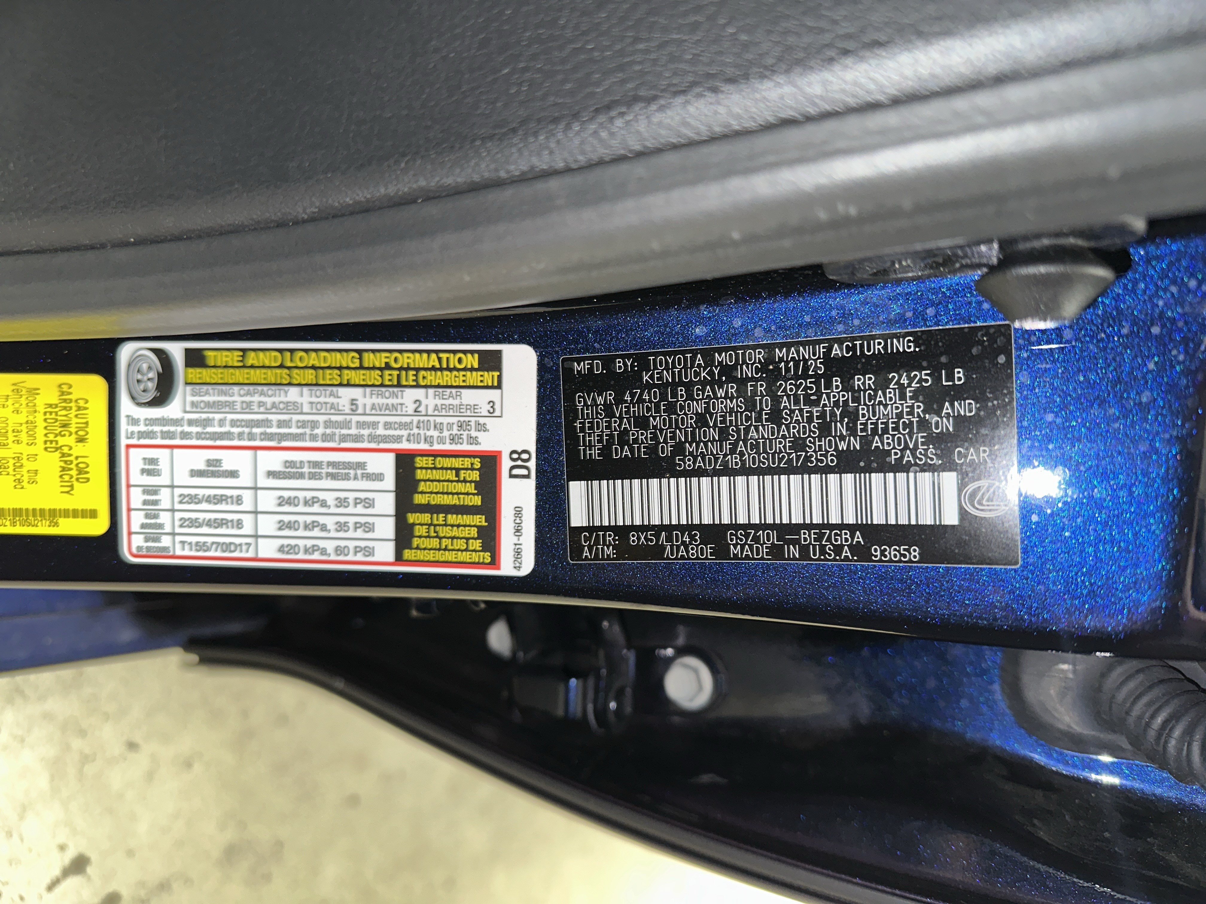Certified 2025 Lexus ES 350 w/ Premium Package FWD image 35