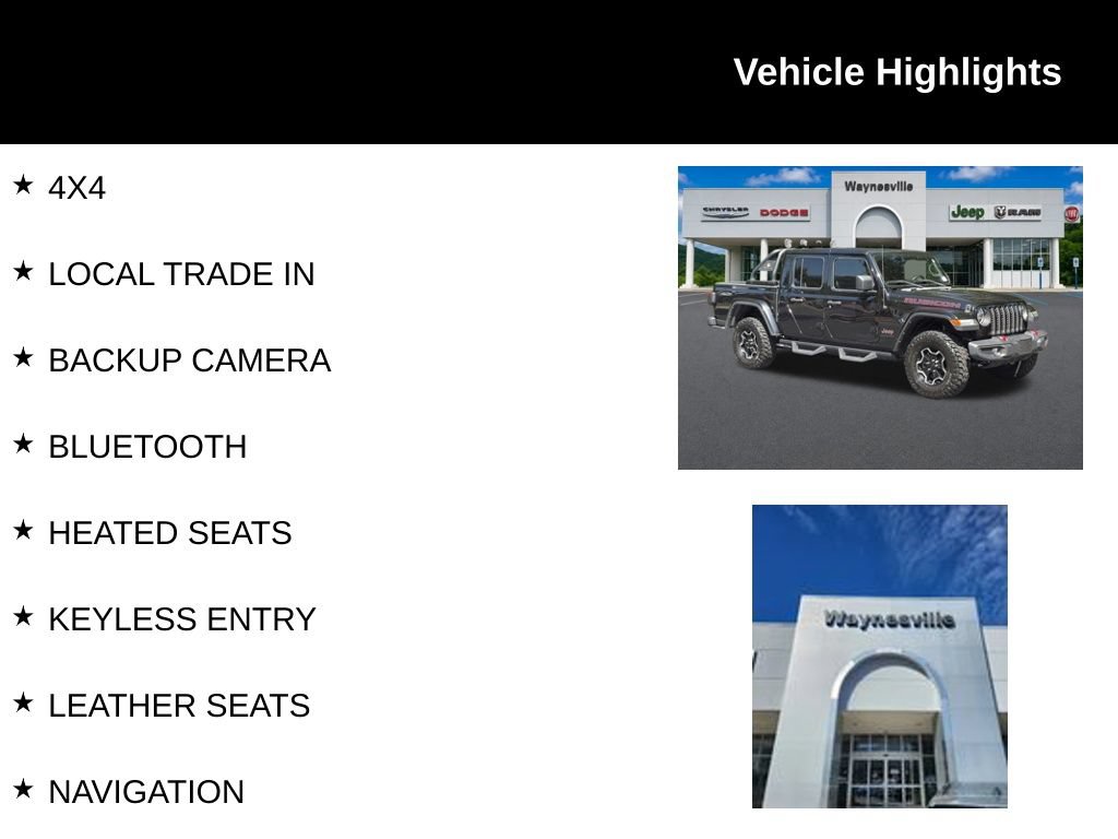 Used 2022 Jeep Gladiator Rubicon w/ LED Lighting Group AWD/4WD image 2