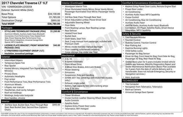 Used 2017 Chevrolet Traverse LT w/ Style and Technology Package FWD image 30