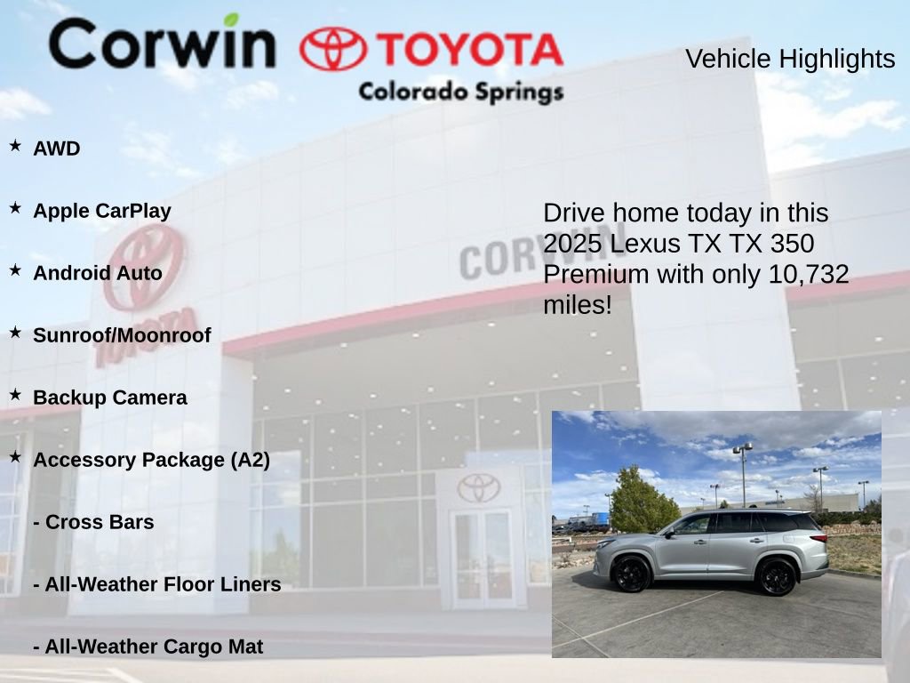 Used 2025 Lexus TX 350 AWD w/ Accessory Package (A2) image 7