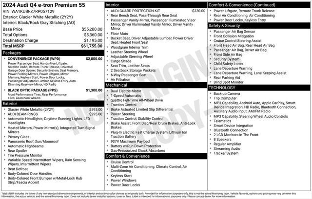 Certified 2024 Audi Q4 e-tron Premium w/ Convenience Package AWD/4WD image 39