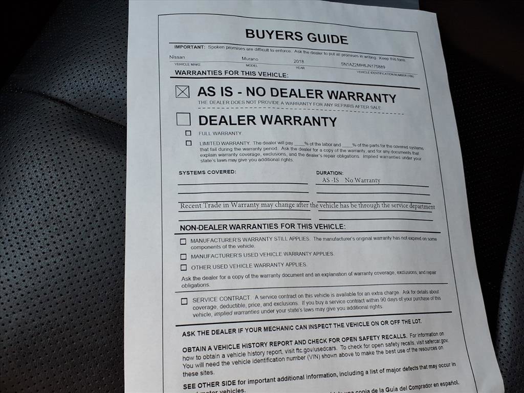 Used 2018 Nissan Murano Platinum w/ Cargo Package image 30