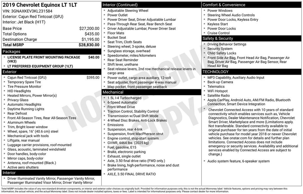 Used 2019 Chevrolet Equinox LT FWD image 36