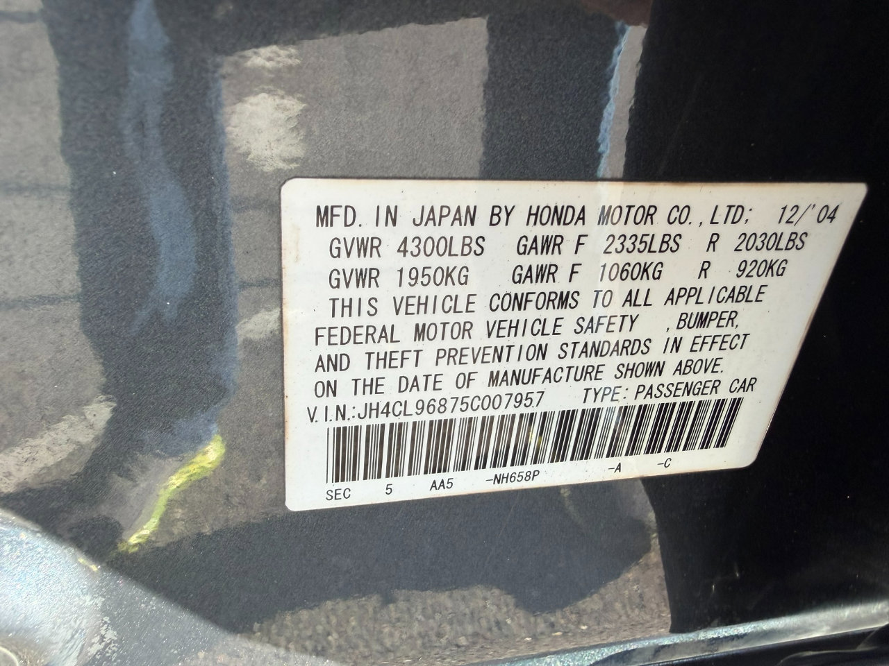 Used 2005 Acura TSX image 44