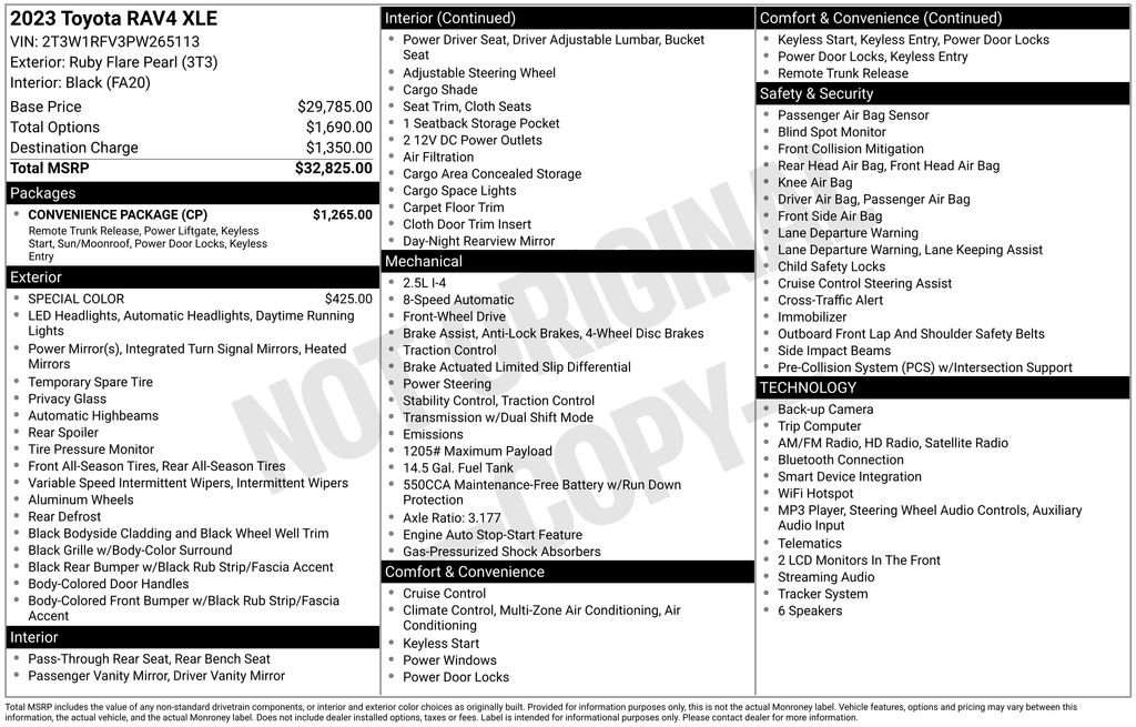 Used 2023 Toyota RAV4 XLE w/ Convenience Package FWD image 44