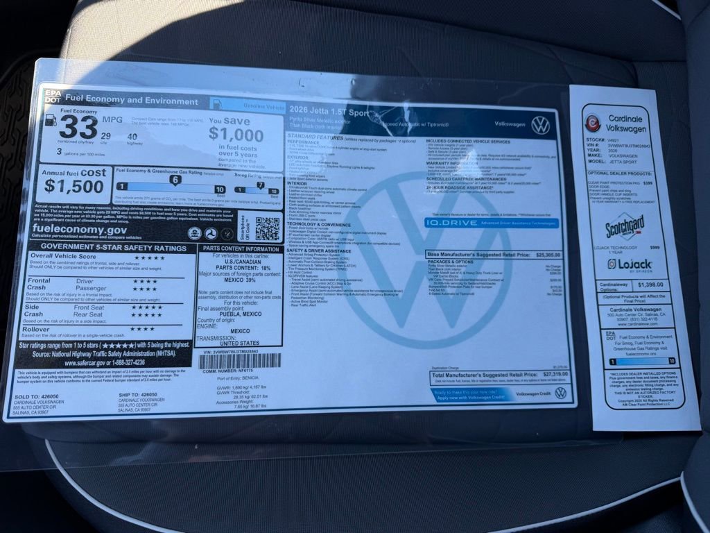 New 2026 Volkswagen Jetta Sport FWD image 29