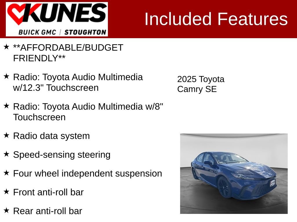 Used 2025 Toyota Camry SE FWD image 3