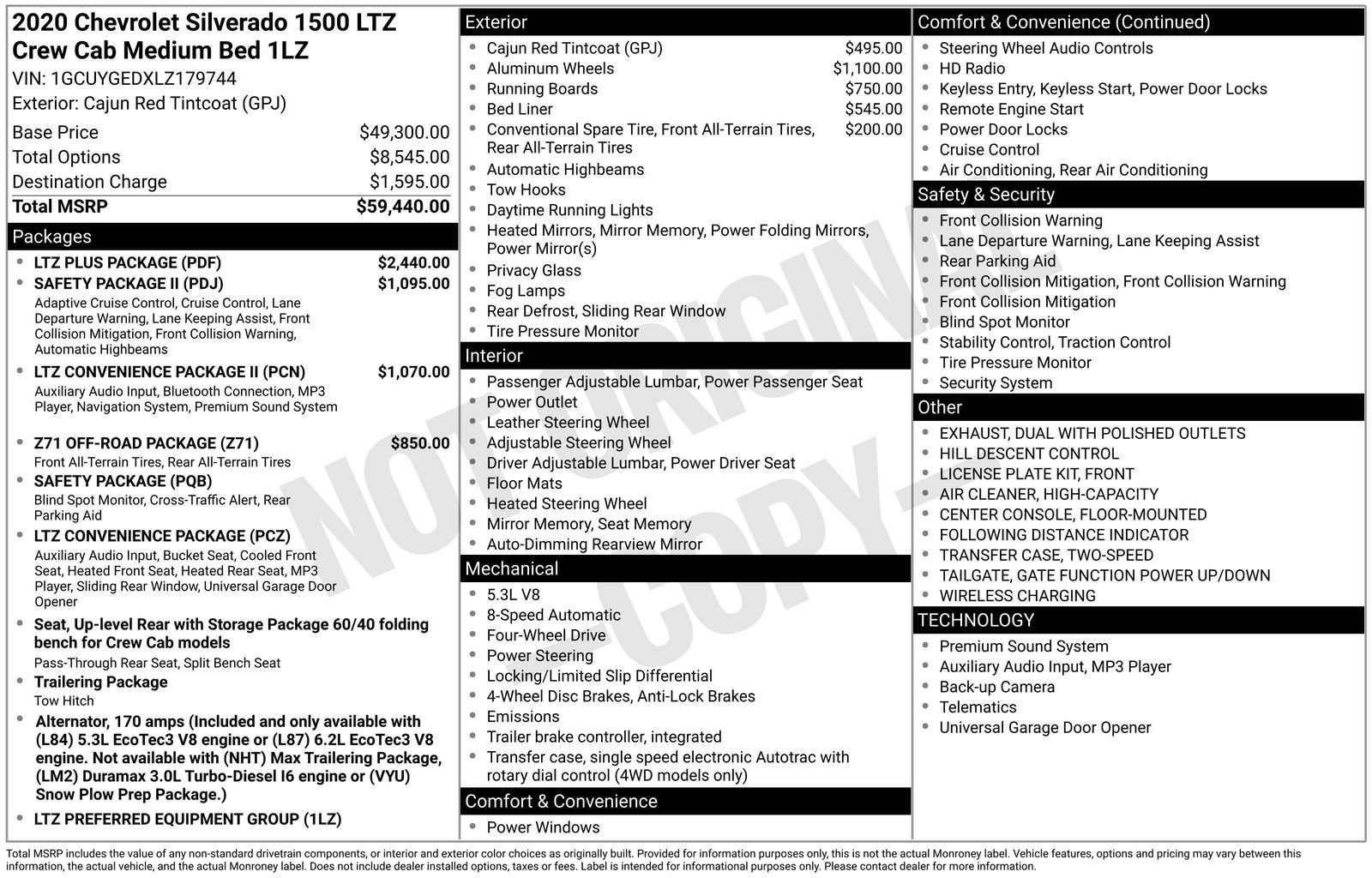 Used 2020 Chevrolet Silverado 1500 LTZ w/ LTZ Plus Package image 11