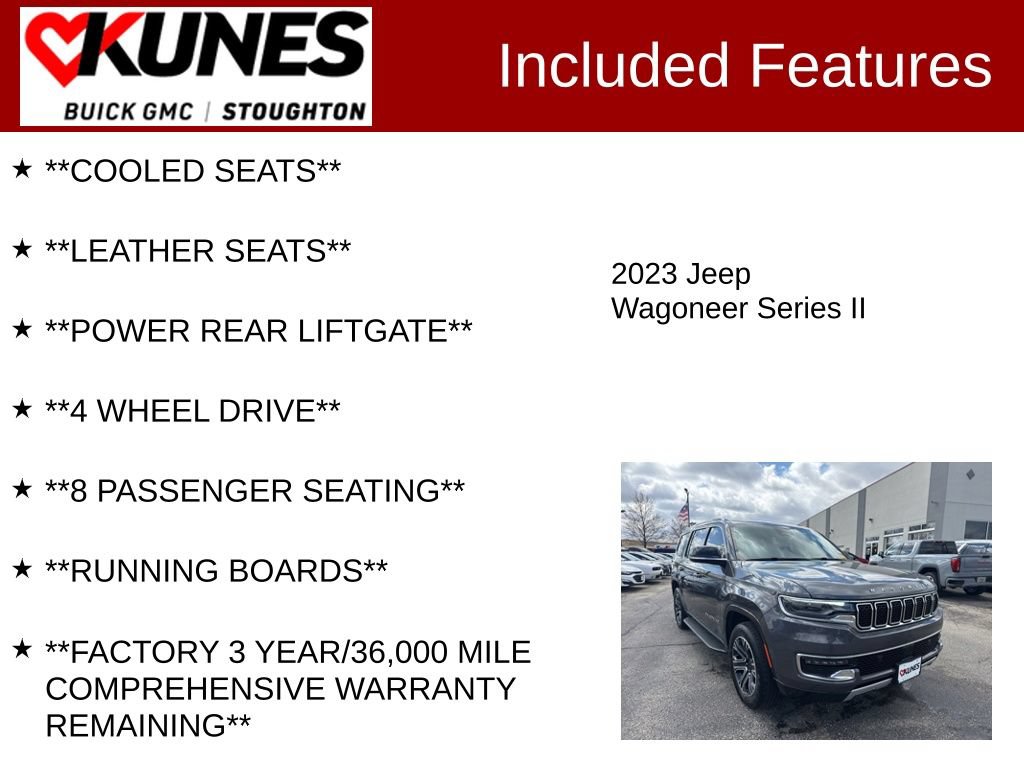 Used 2023 Jeep Wagoneer Series II w/ Flexible Seating Group AWD/4WD image 3