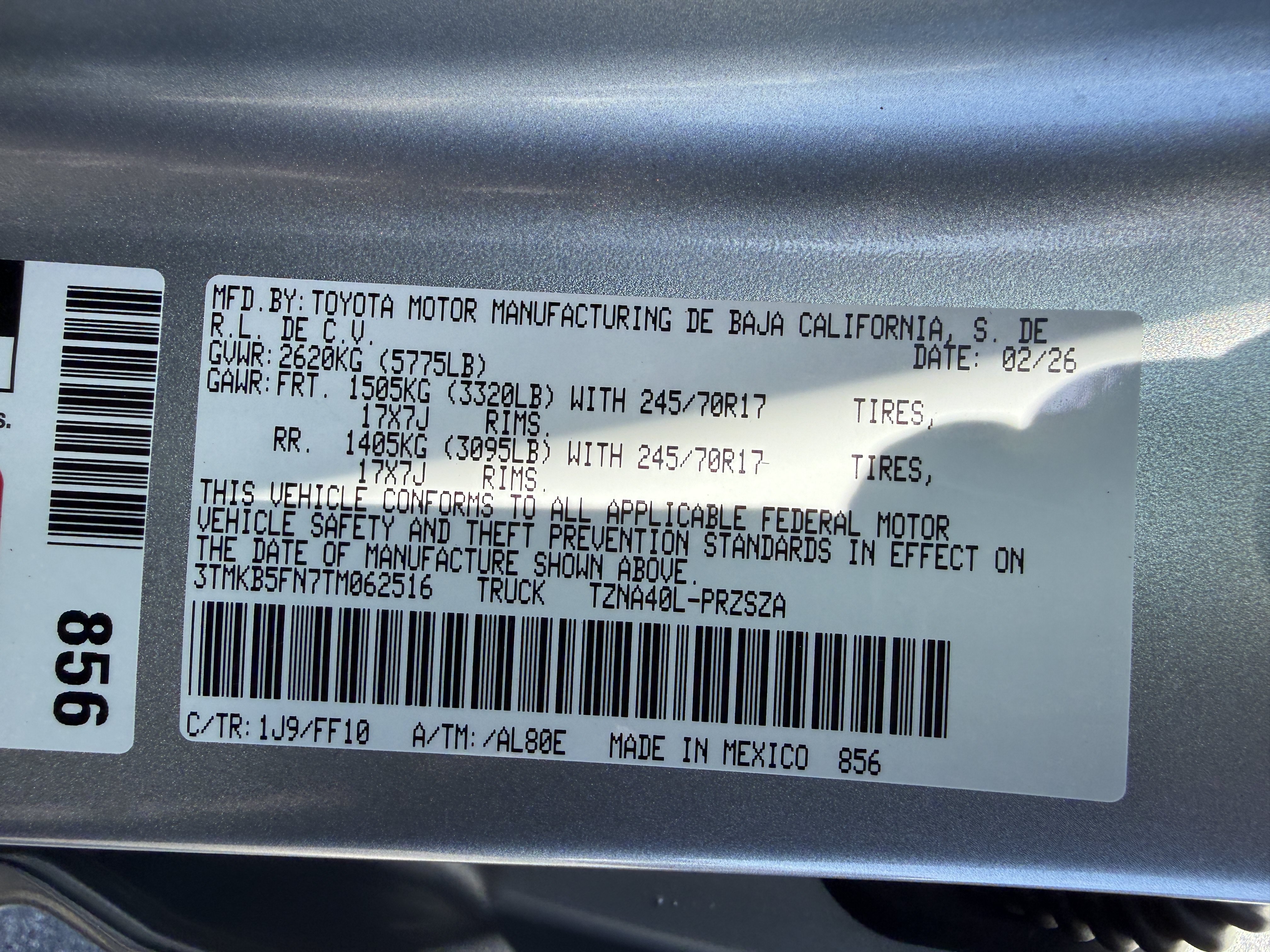 Used 2026 Toyota Tacoma SR5 RWD image 10