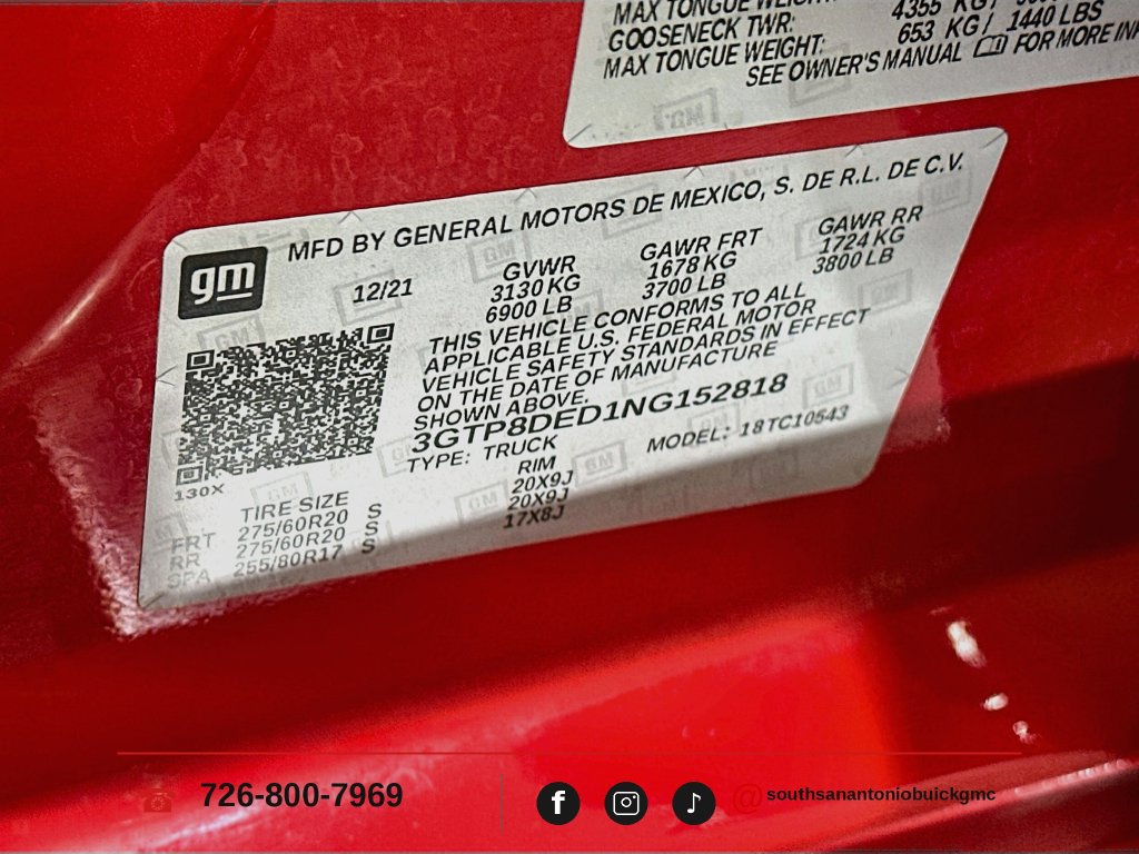 Certified 2022 GMC Sierra 1500 SLT w/ SLT Premium Plus Package RWD image 33