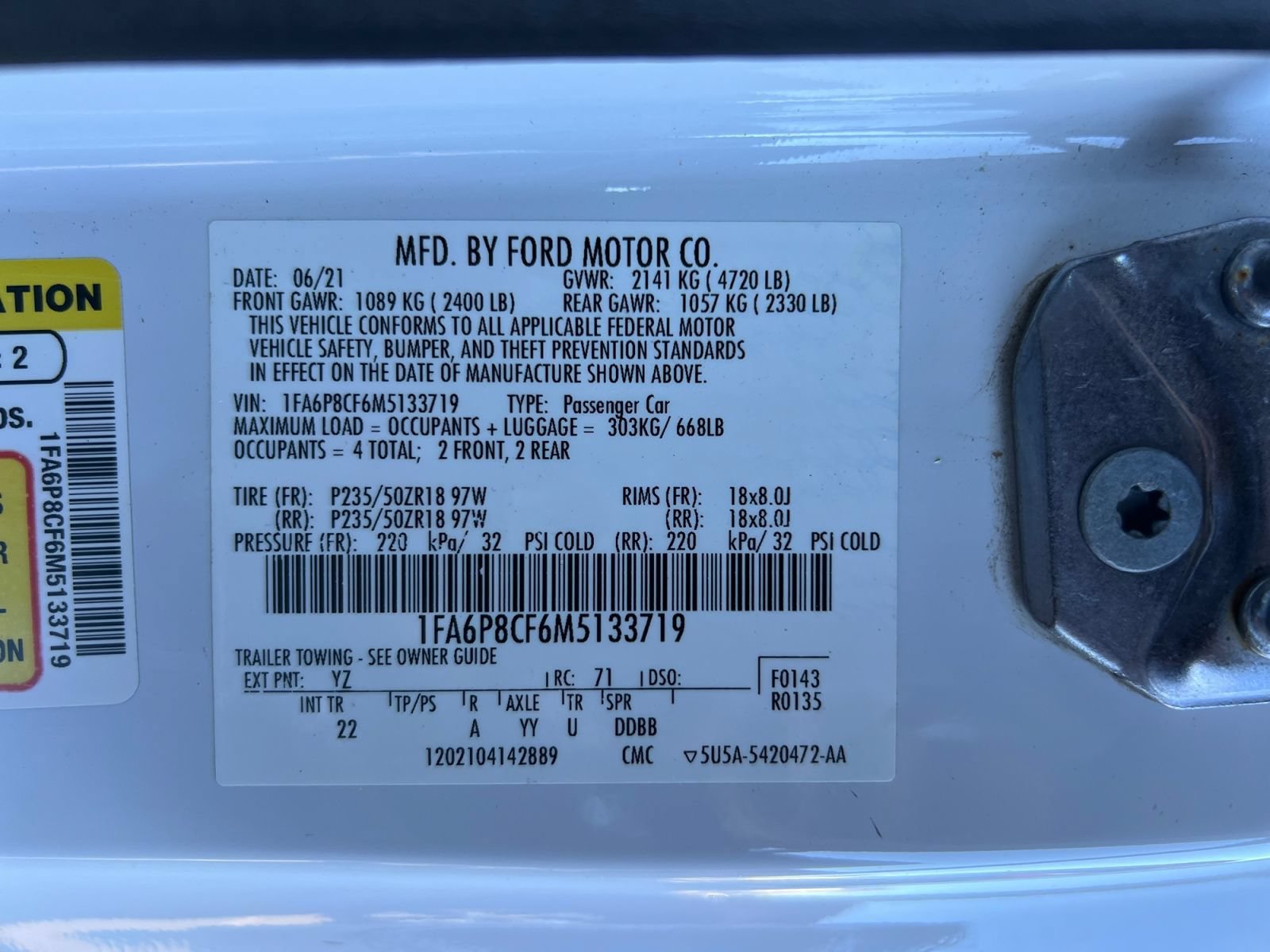 Used 2021 Ford Mustang GT w/ Enhanced Security Package RWD image 23