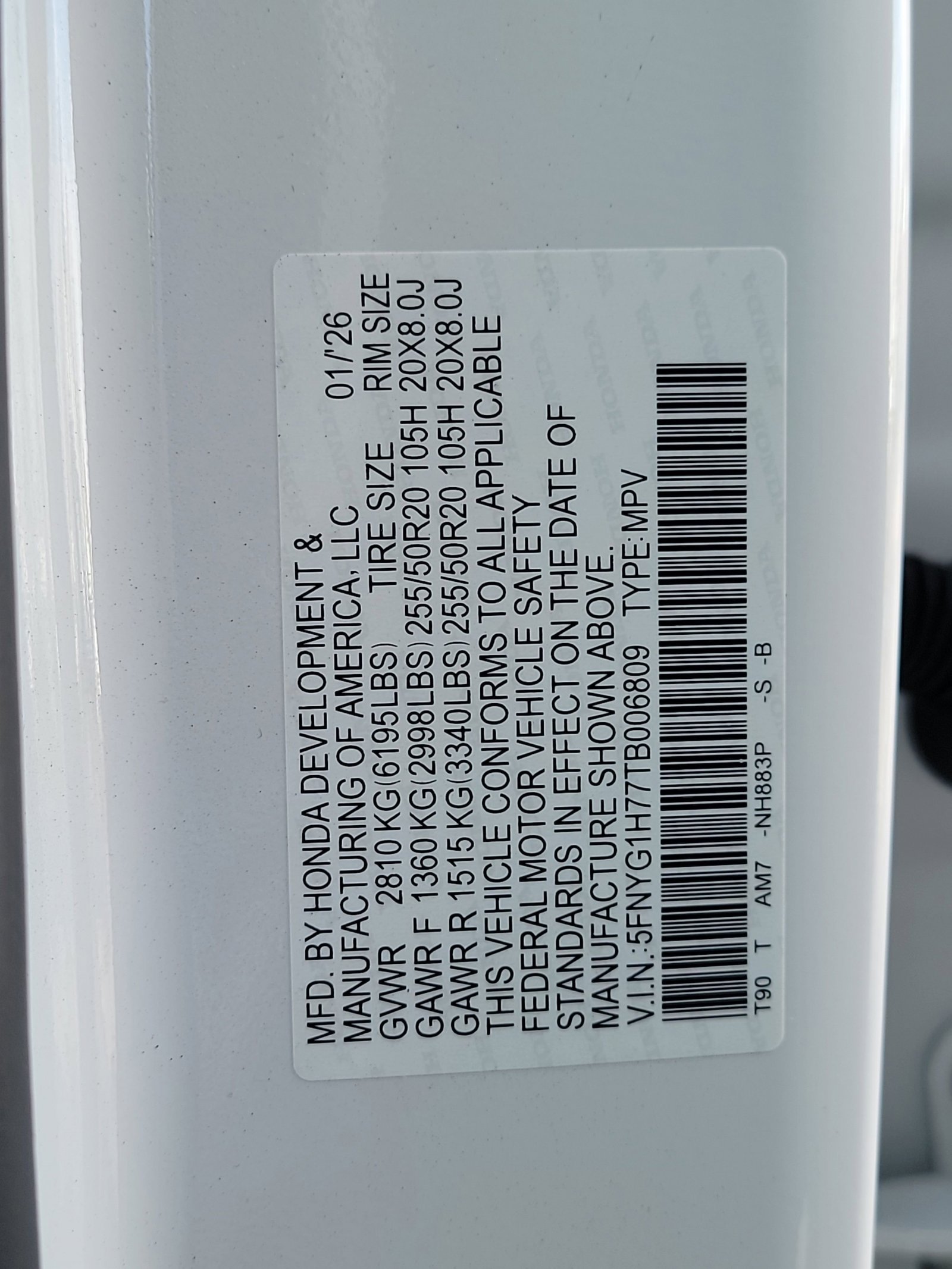 New 2026 Honda Pilot Touring image 33