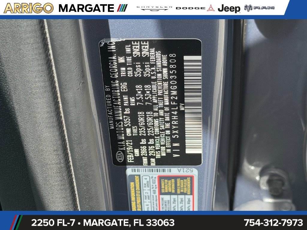 Used 2021 Kia Sorento EX w/ Panoramic Sunroof Package FWD image 23