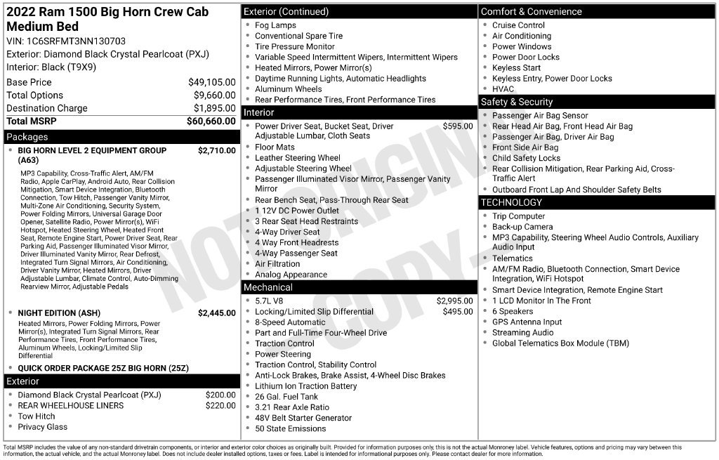 Used 2022 RAM 1500 Big Horn AWD/4WD image 18