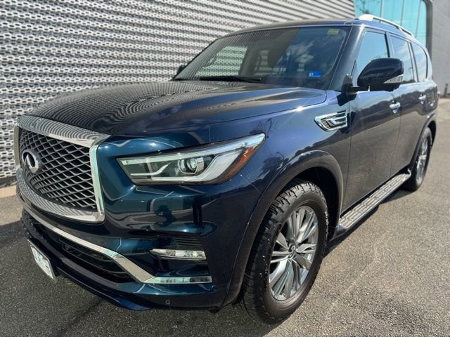 Used 2021 INFINITI QX80 Luxe w/ All-Season Package video 1