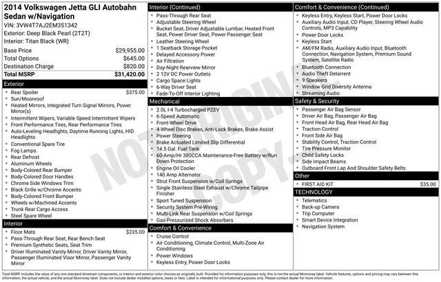 Used 2014 Volkswagen Jetta GLI Autobahn image 32