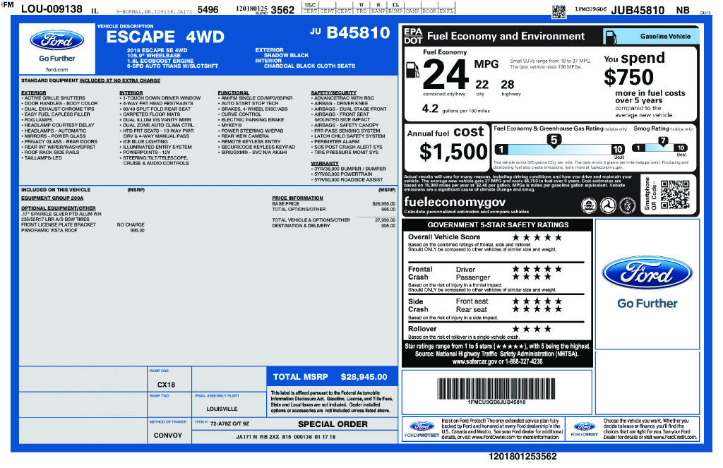 Used 2018 Ford Escape SE AWD/4WD image 4