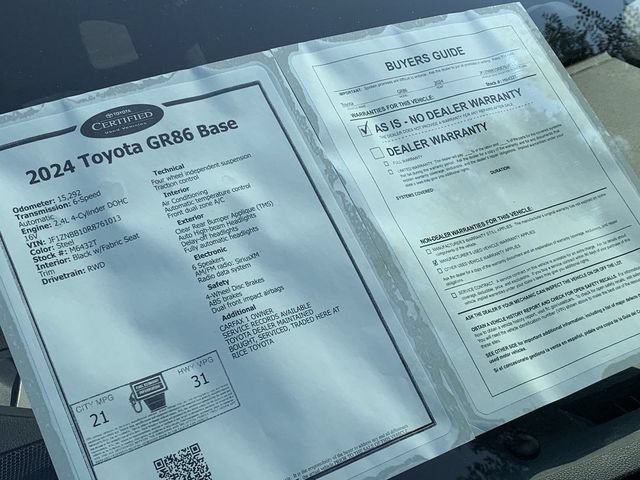 Used 2024 Toyota GR86 RWD image 46